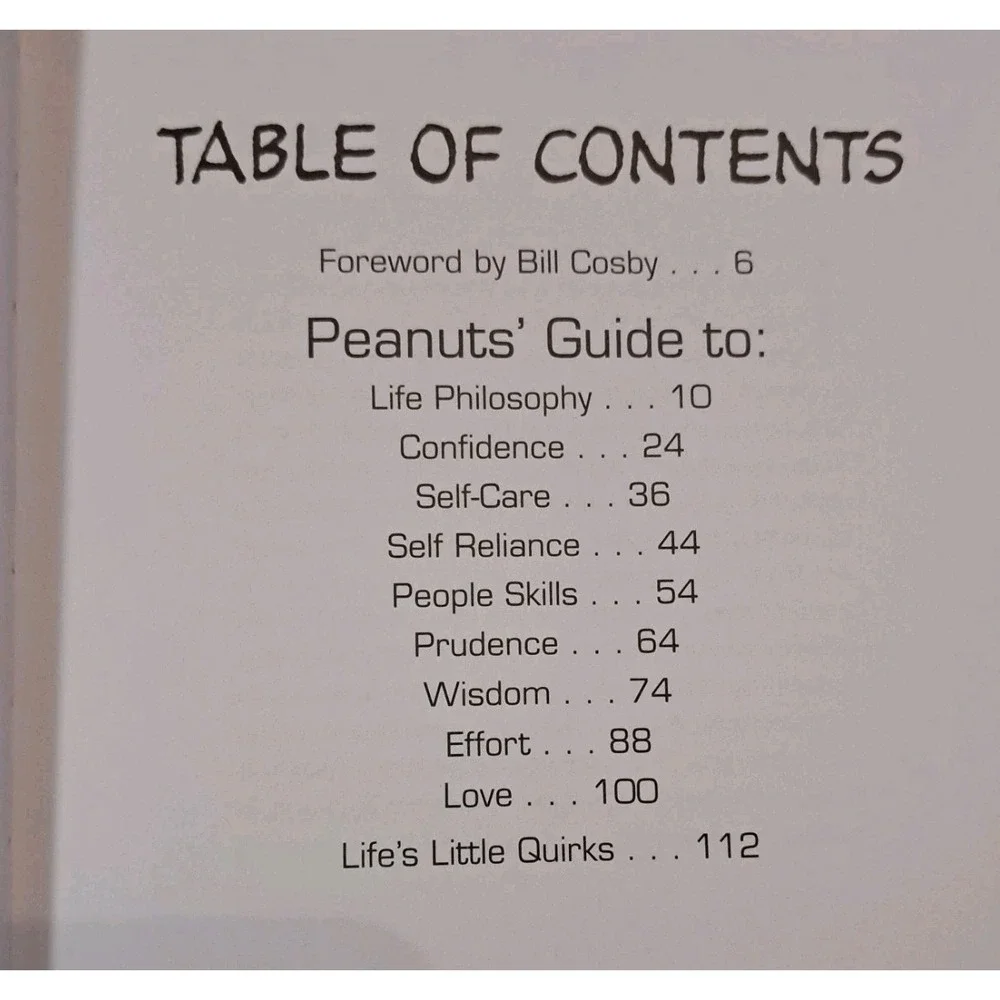 Peanuts Guide to‎ Life Black Hardcover Charles Schulz Hallmark Gift Books